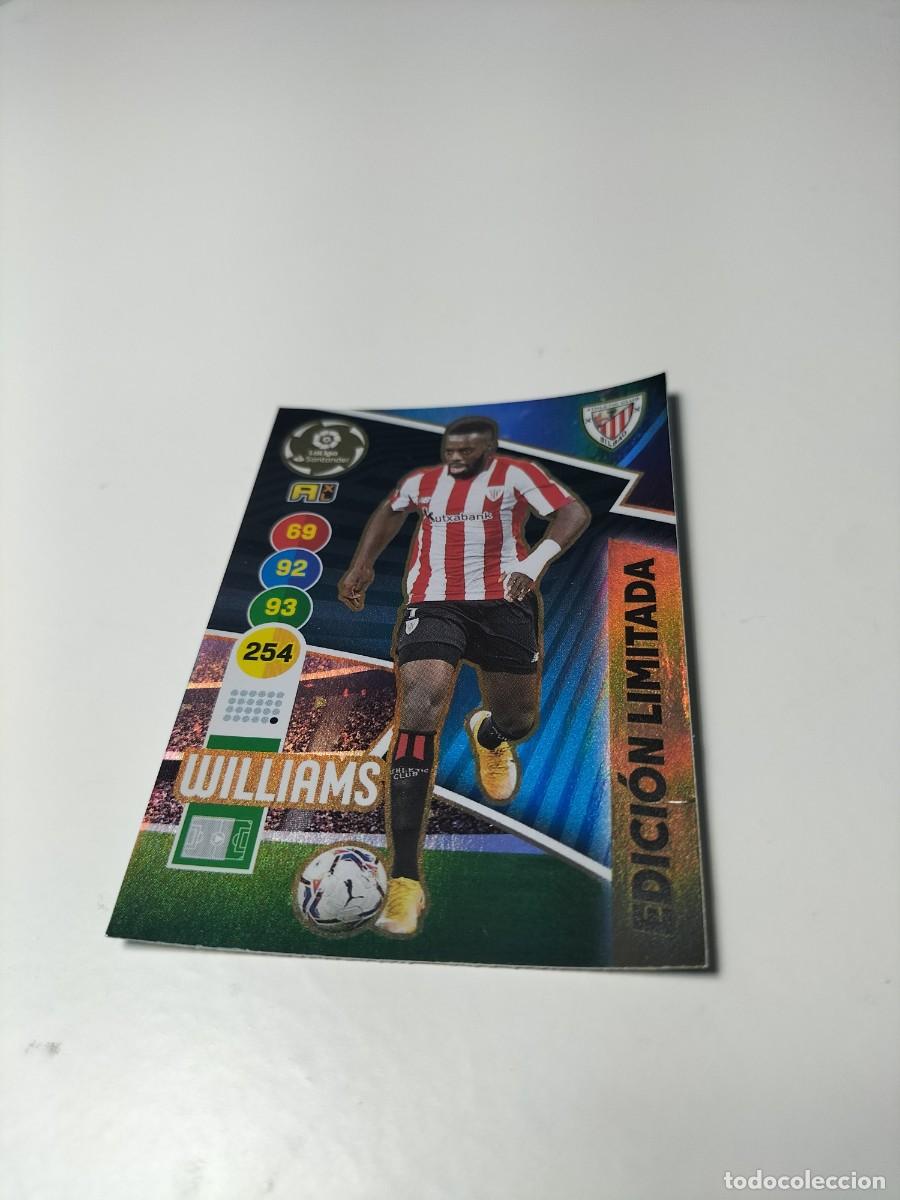 Cromos de f&uacute;tbol: 1 CROMO FICHA PANINI ADRENALYN TEMPORADA 20-21 2020-2021 ATHLETIC BILBAO WILLIAMS ( EDICI&Oacute;N LIMITADA