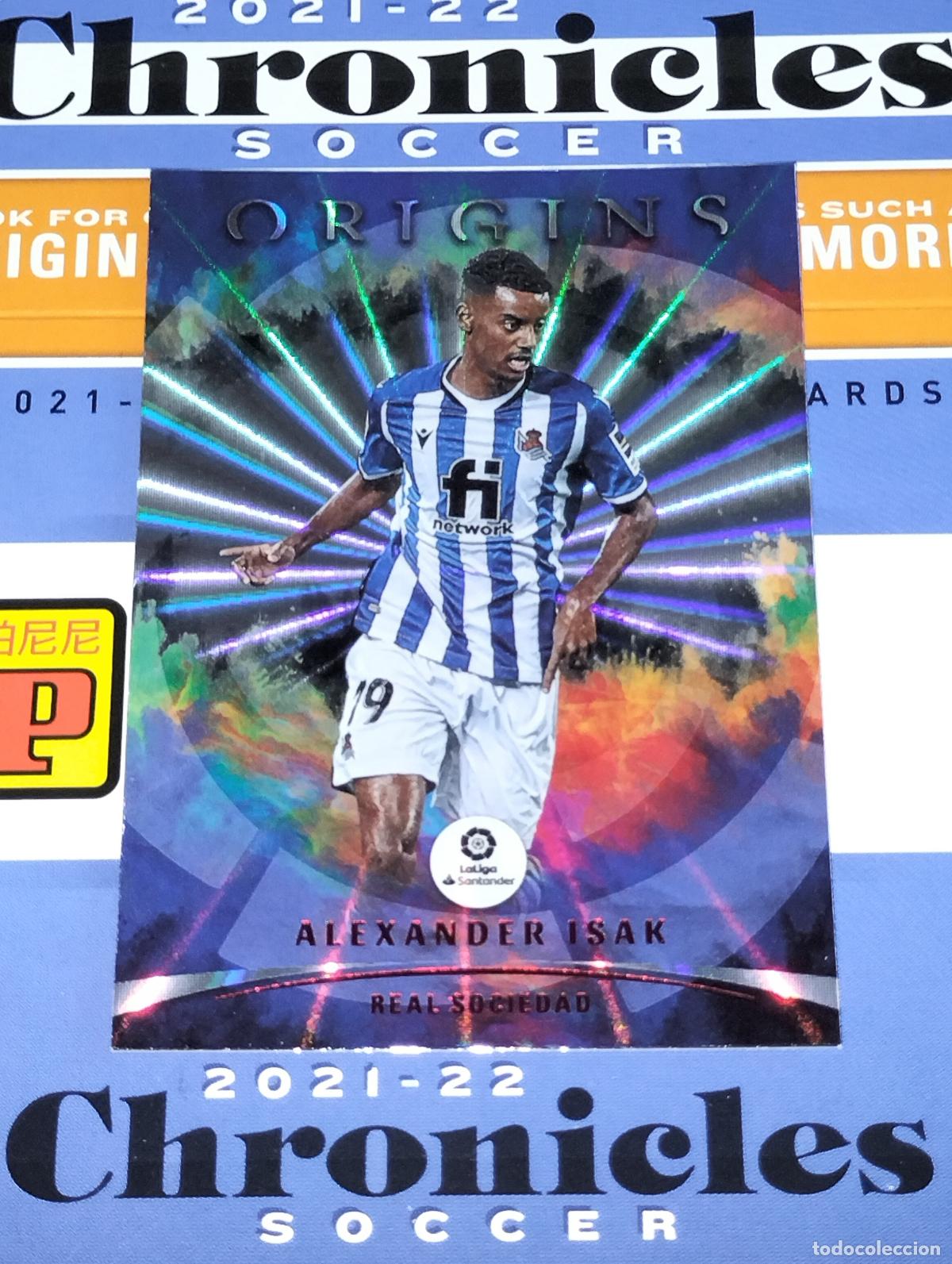 Cromos de f&uacute;tbol: N&ordm; 98 ALEXANDER ISAK LASER REAL SOCIEDAD CHRONICLES ORIGINS LA LIGA SOCCER 2021 2022 21 22 PANINI