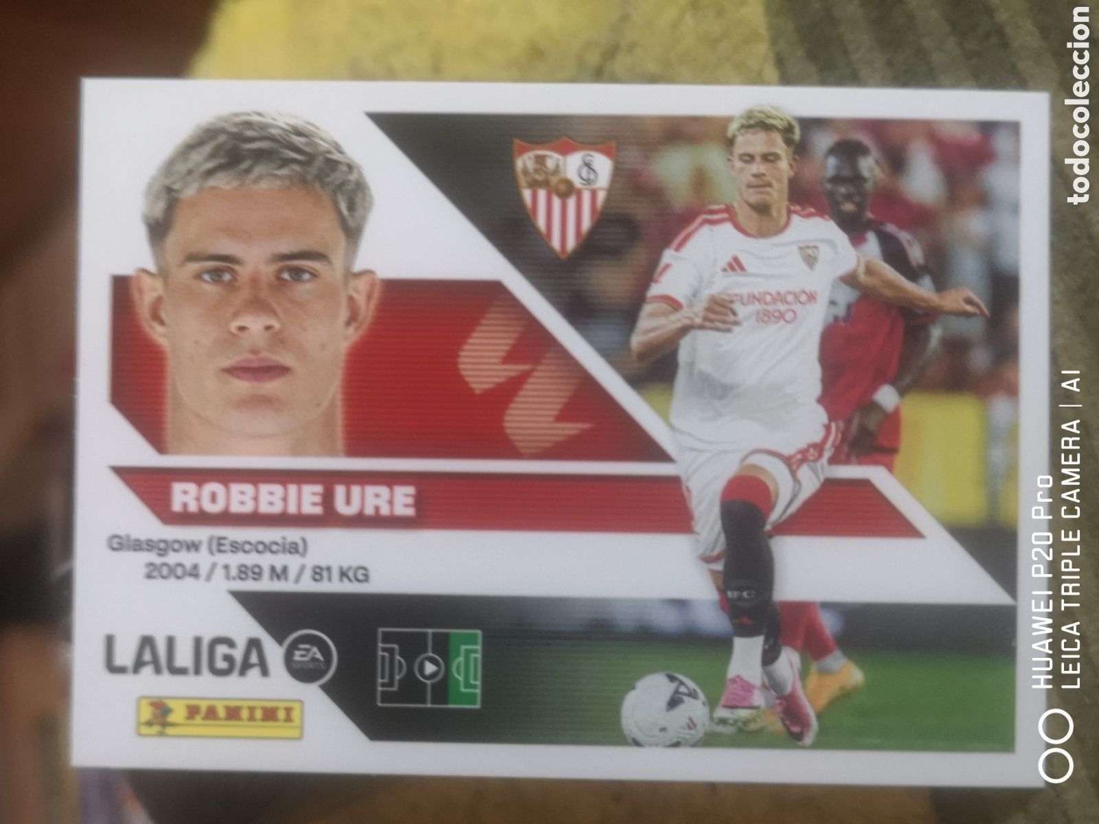 Cromos de f&uacute;tbol: LIGA ESTE 2026 2027 2026 27 ULTIMOS FICHAJES 25 ROBBIE URE SEVILLA