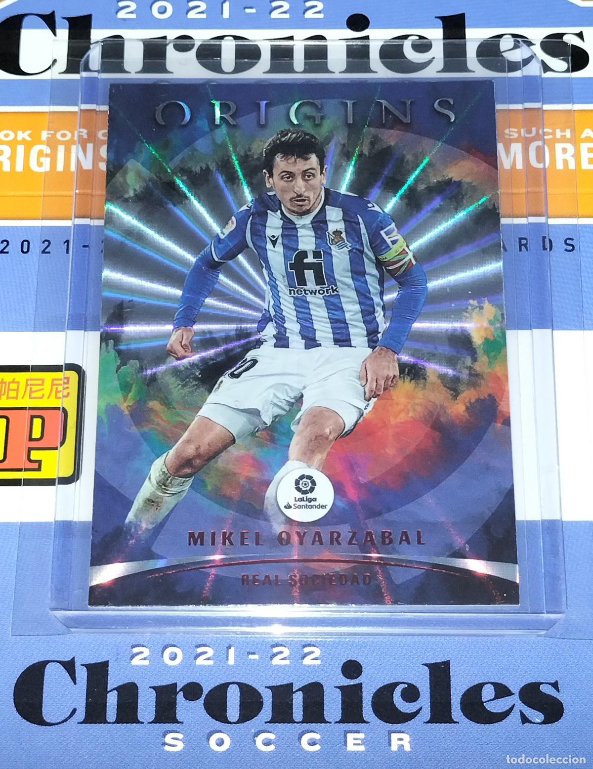 Cromos de f&uacute;tbol: N&ordm; 99 MIKEL OYARZABAL LASER REAL SOCIEDAD CHRONICLES ORIGINS LA LIGA SOCCER 2021 2022 21 22 PANINI