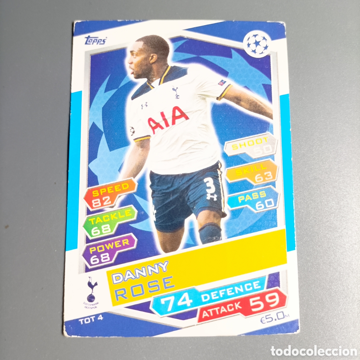 Cromos de f&uacute;tbol: TRADING CARD TOPPS. UEFA CHAMPIONS LEAGUE 2019-2020 №TOT 4. DANNY ROSE
