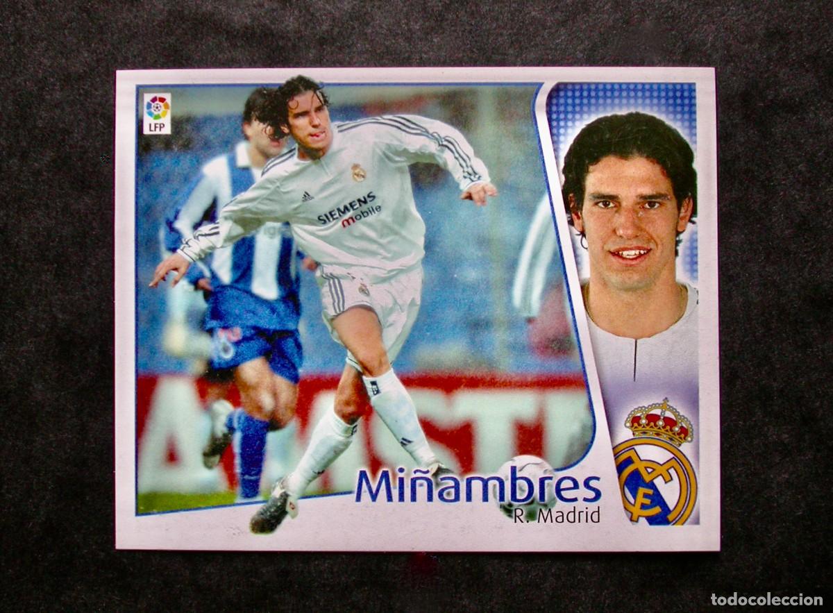 Cromos de f&uacute;tbol: MI&Ntilde;AMBRES / BAJA / REAL MADRID / EDICIONES ESTE LIGA 2004-2005 04-05 / NUNCA PEGADO