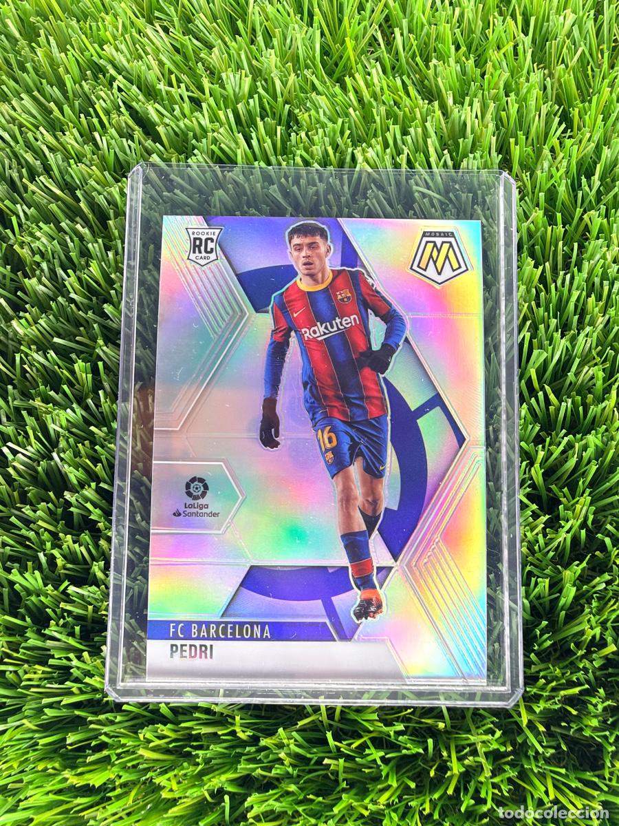 Cromos de f&uacute;tbol: N&ordm; 60 Pedri Rookie Silver Prizm Paralell FC Barcelona Mosaic La Liga 20 21