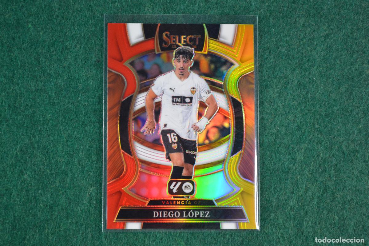 Cromos de f&uacute;tbol: PANINI SELECT LA LIGA 2025-26 - 58 DIEGO LOPEZ (VALENCIA CF) PARALELA TRICOLOR