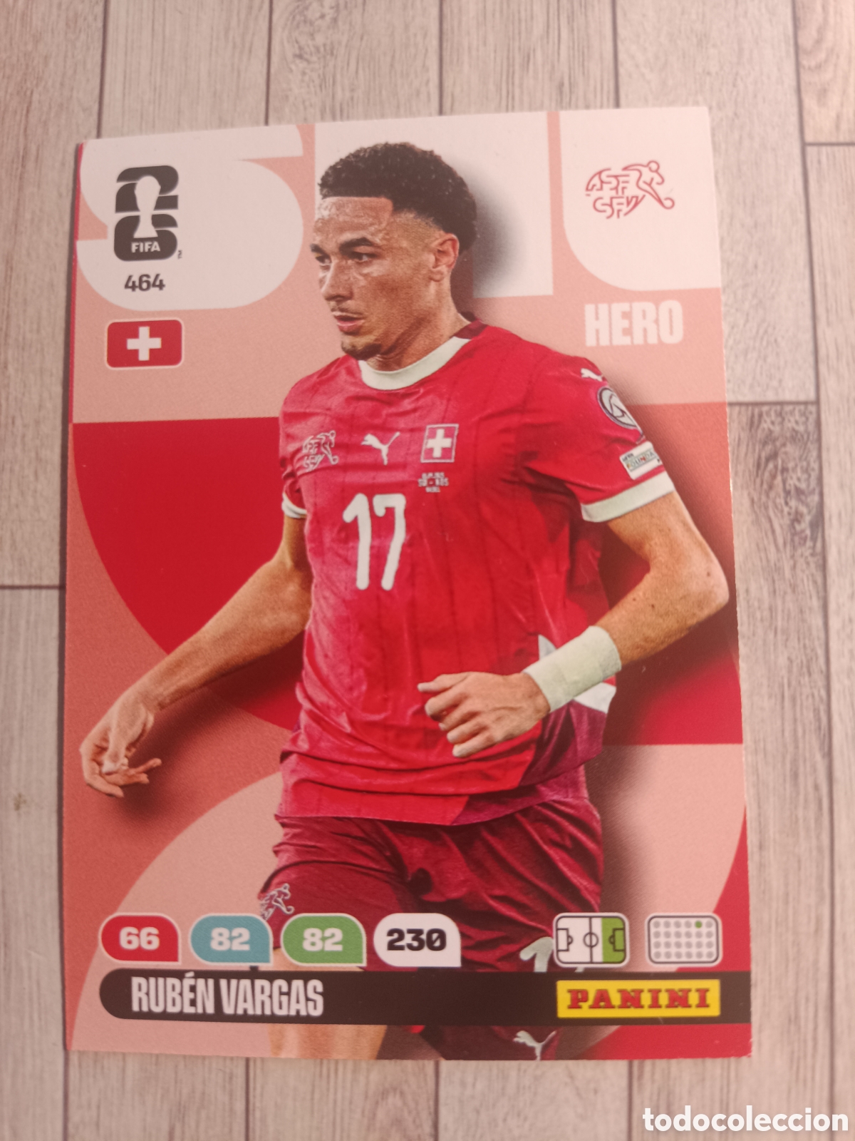 Cromos de f&uacute;tbol: 464 RUBEN VARGAS SUIZA HERO ADRENALYN XL MUNDIAL FIFA WORLD CUP 2026 PANINI