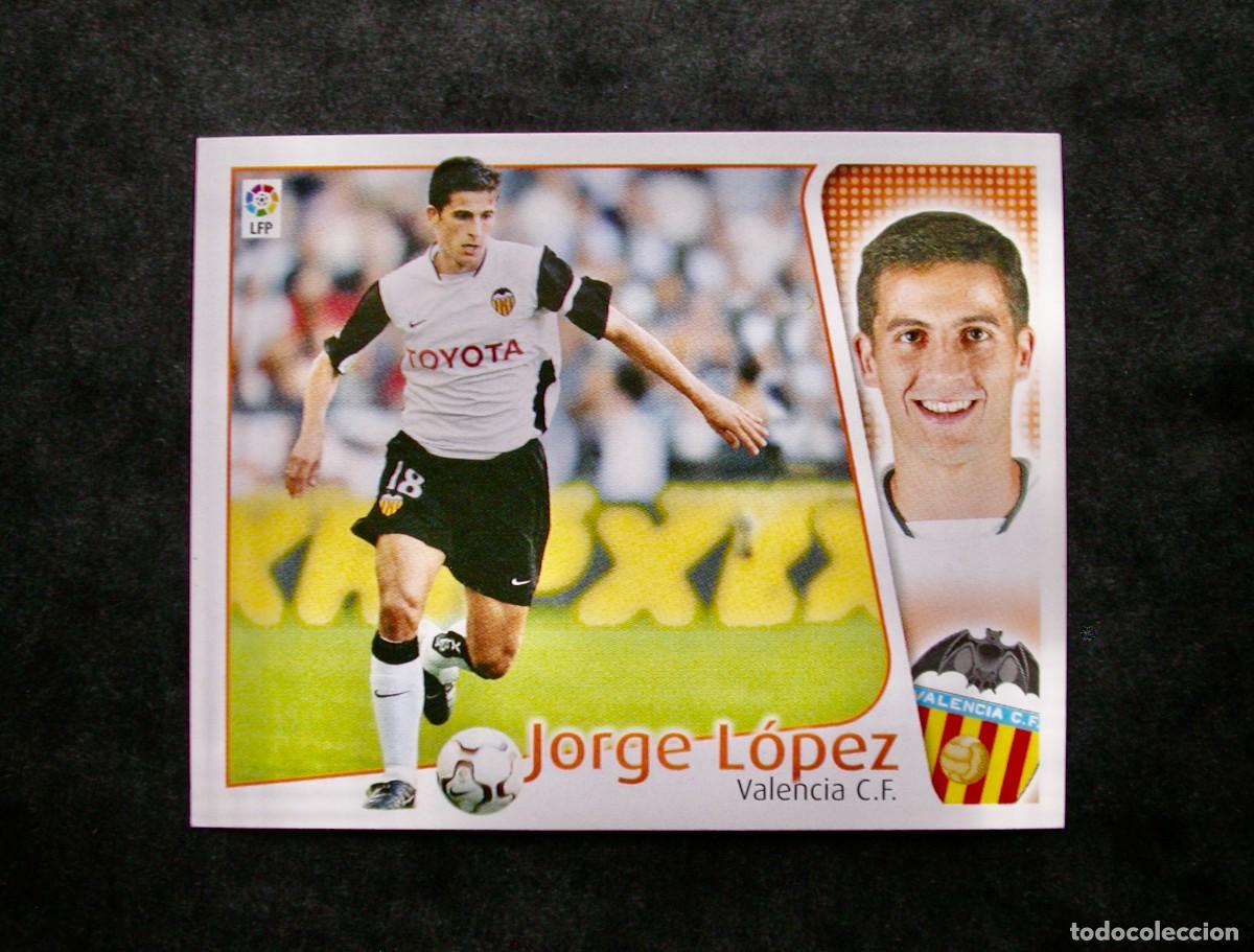 Cromos de f&uacute;tbol: JORGE L&Oacute;PEZ / BAJA / VALENCIA / EDICIONES ESTE LIGA 2004-2005 04-05 / NUNCA PEGADO