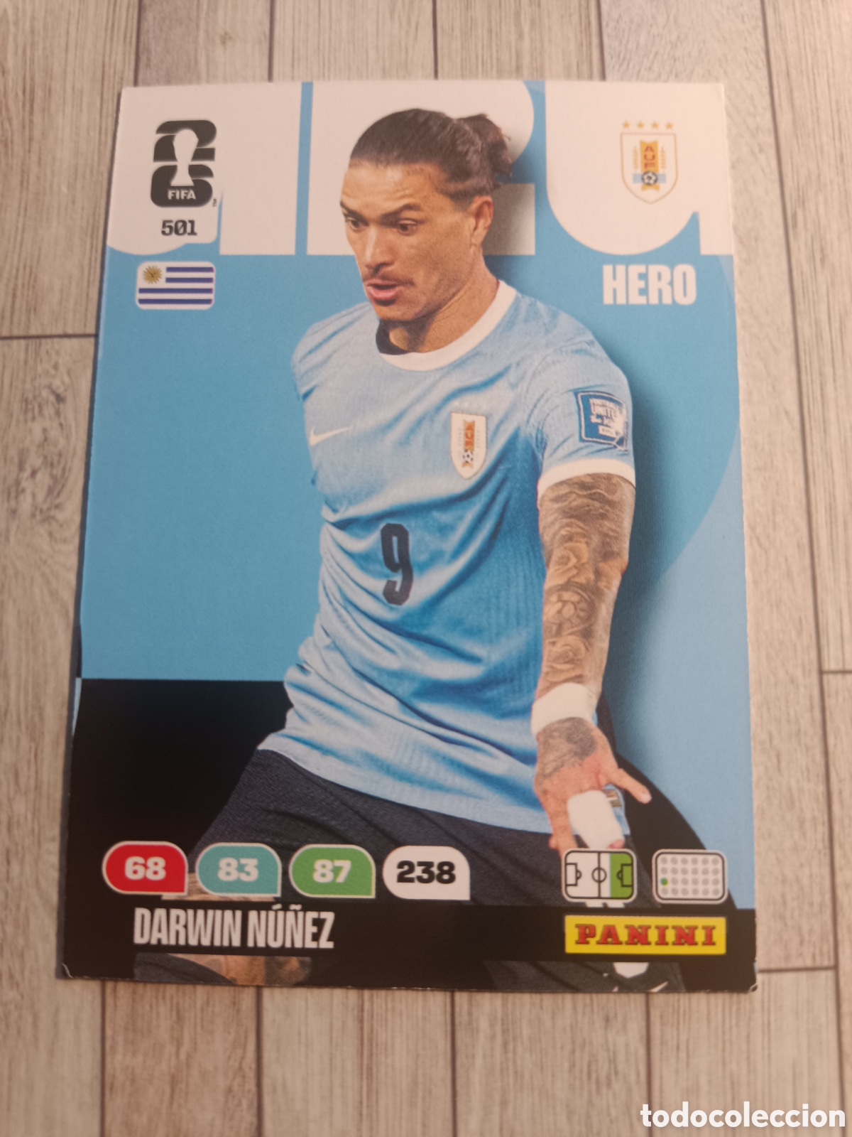 Football Stickers: 501 DARWIN NU&Ntilde;EZ URUGUAY HERO ADRENALYN XL MUNDIAL FIFA WORLD CUP 2026 PANINI
