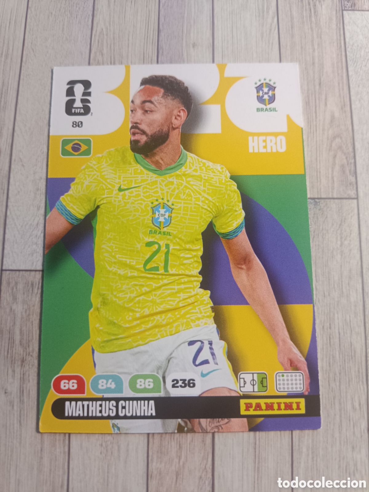 Football Stickers: 80 MATHEUS CUNHA BRASIL HERO ADRENALYN MUNDIAL FIFA WORLD CUP 2026 PANINI