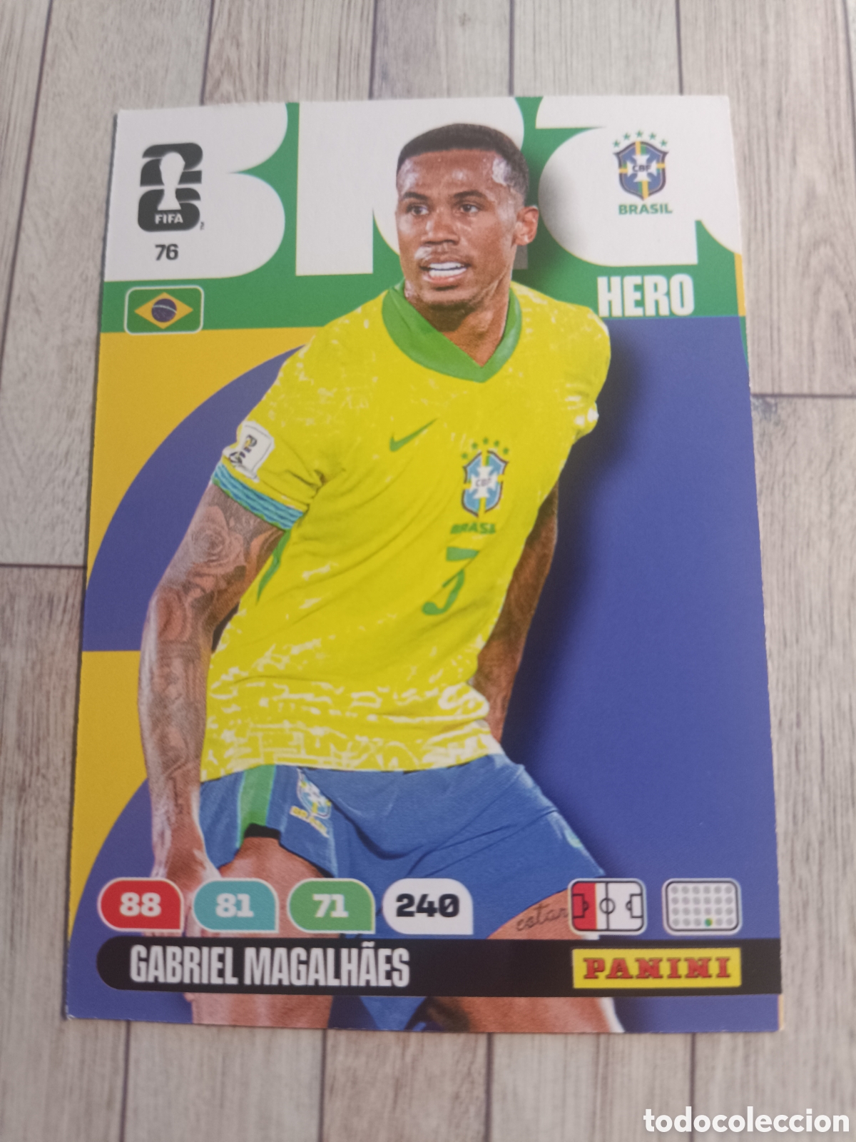 Cromos de f&uacute;tbol: 76 GABRIEL MAGALHAES BRASIL HERO ADRENALYN MUNDIAL FIFA WORLD CUP 2026 PANINI