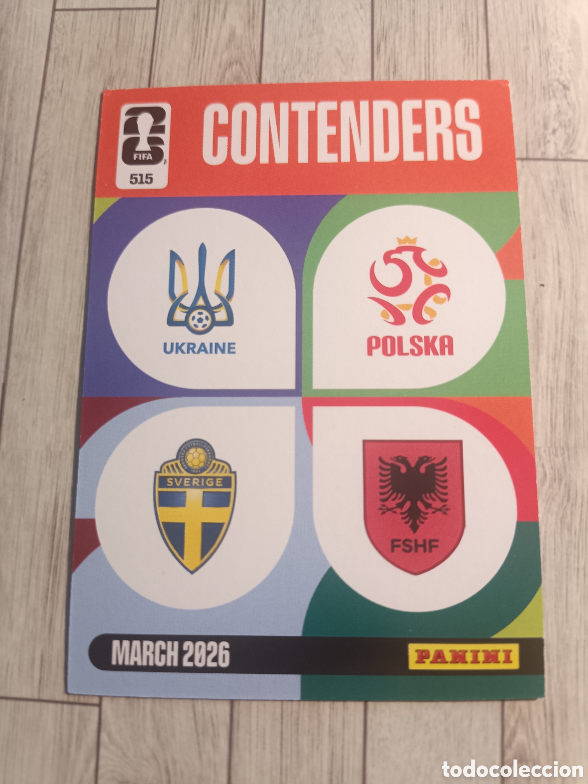 Cromos de f&uacute;tbol: 515 ESCUDOS CONTENDERS MARCH 2026 ADRENALYN XL MUNDIAL WORLD CUP 2026 PANINI 26