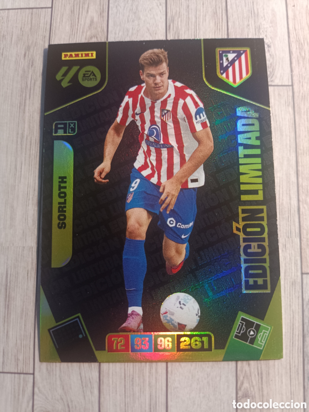 Cromos de f&uacute;tbol: ALEXANDER SORLOTH EDICI&Oacute;N LIMITADA ATL&Eacute;TICO DE MADRID ADRENALYN XL LIGA 2025 2026 PANINI 25 26