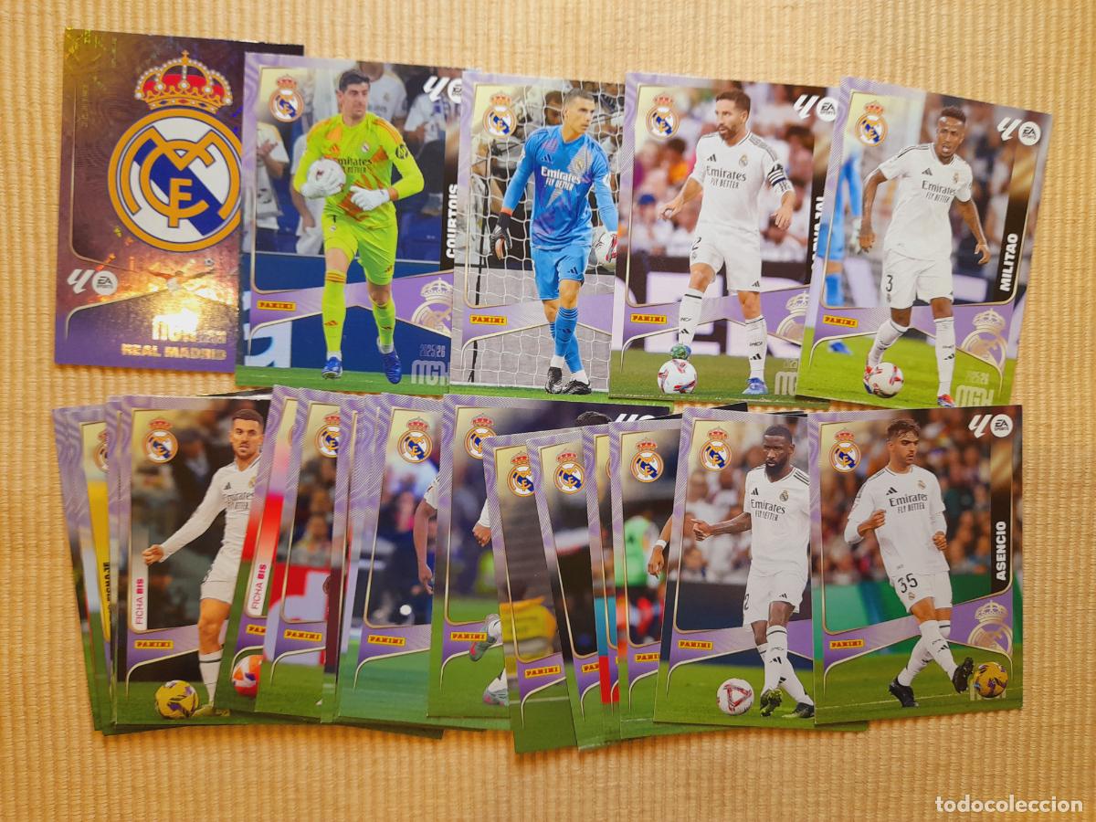 Cromos de f&uacute;tbol: LOTE 26 CARDS REAL MADRID (EQUIPO COMPLETO) LIGA 25-26 (2025 2026) MEGACRACKS MGK
