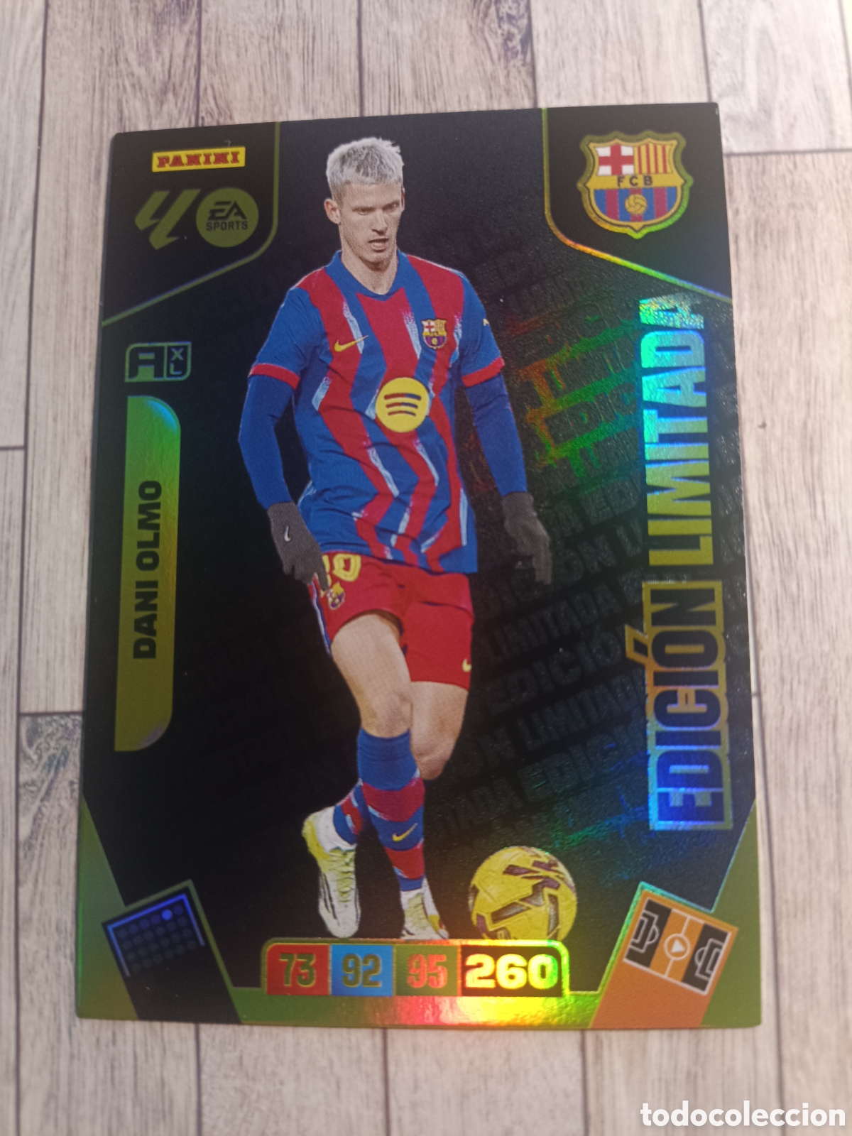 Cromos de f&uacute;tbol: DANI OLMO EDICI&Oacute;N LIMITADA BARCELONA ADRENALYN XL LIGA 2025 2026 PANINI 25 26