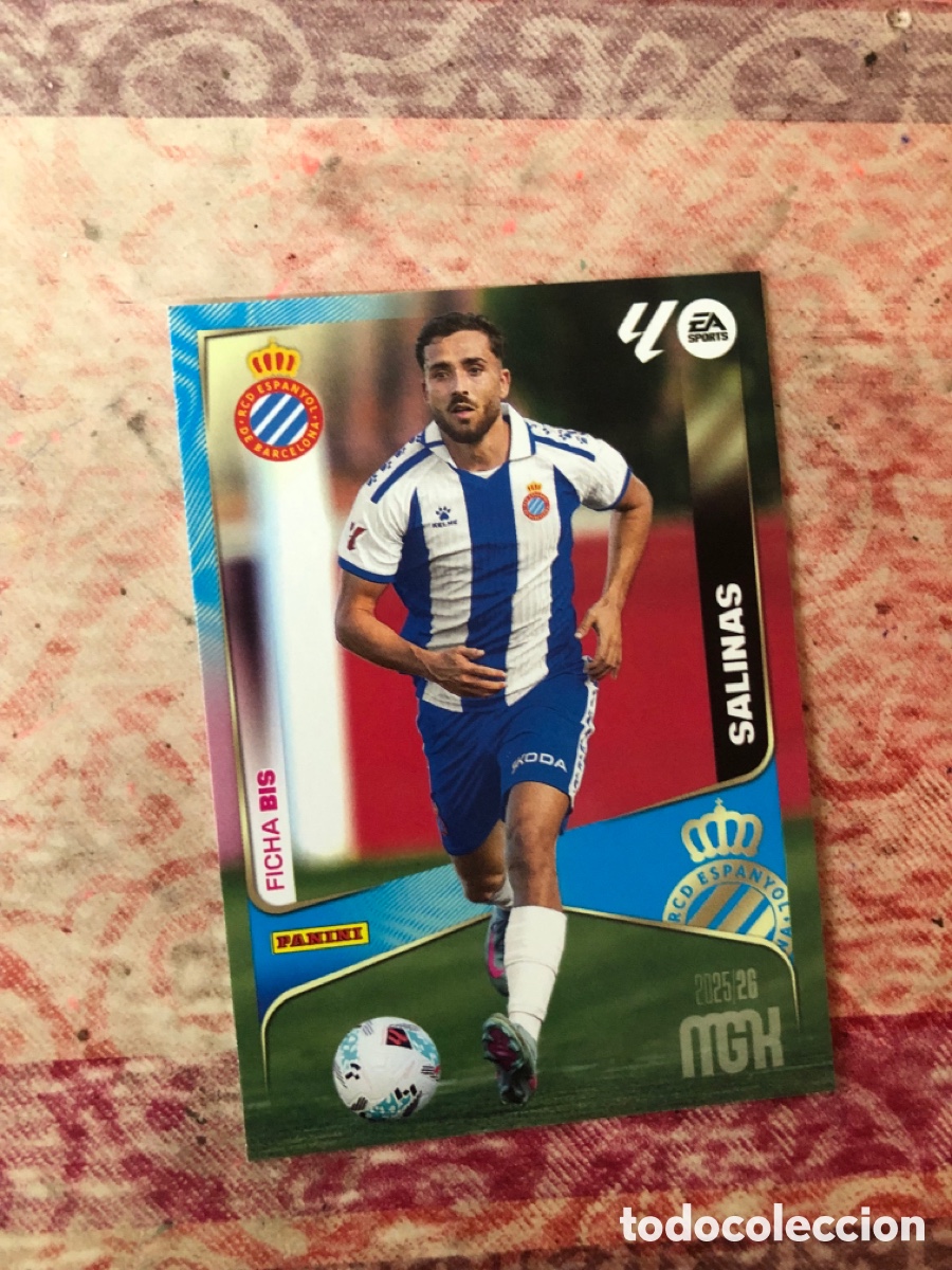 Cromos de f&uacute;tbol: Salinas n&uacute;mero 152 Bis del Espa&ntilde;ol megacracks 25-26 2025-2026