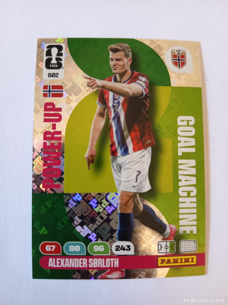 Fu&szlig;ball-Sticker: CARD 602 ALEXANDER SORLOTH POWER-UP GOAL MACHINE NORWAY - ADRENALYN XL WORLD CUP MUNDIAL 2026 PANINI