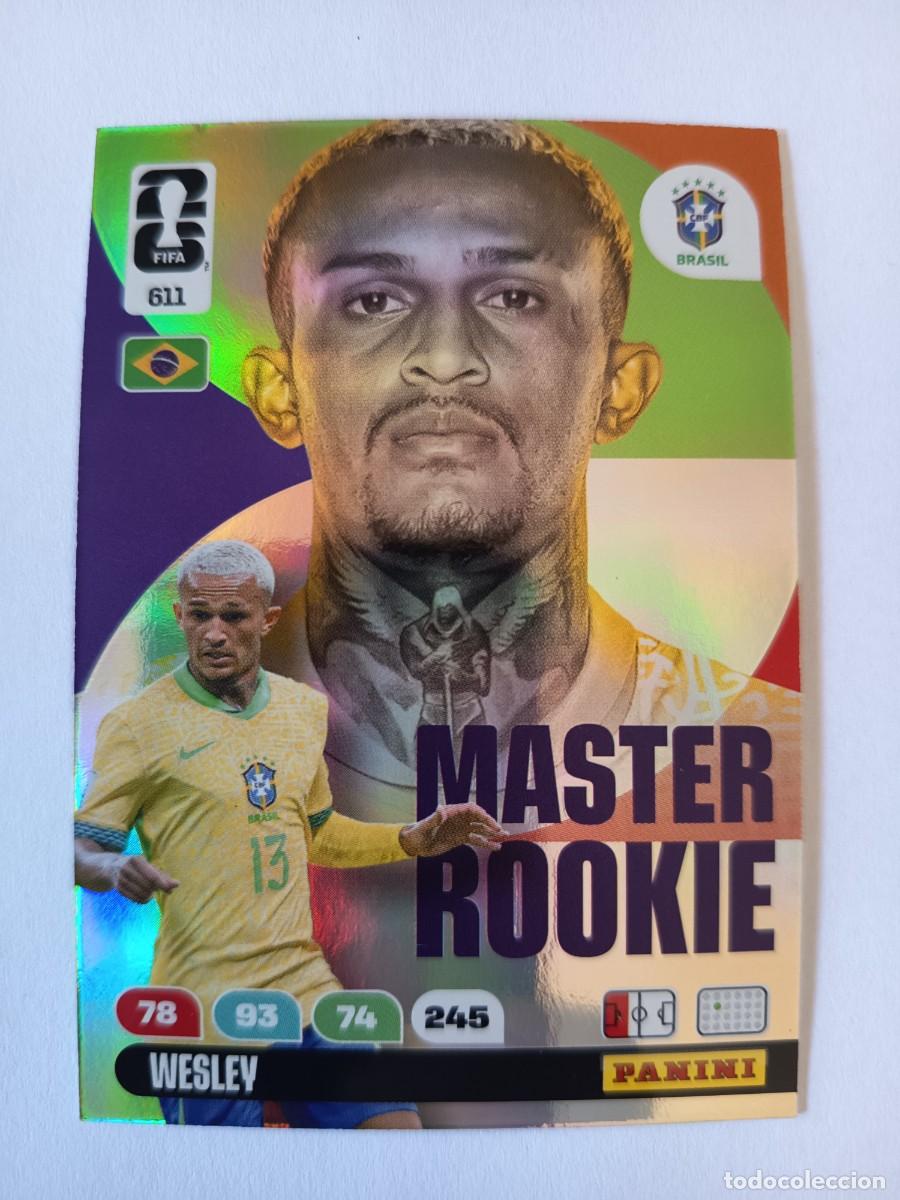 Football Stickers: ROOKIE CARD MASTER 611 WESLEY BRASIL BRAZIL - ADRENALYN XL WORLD CUP MUNDIAL 2026 PANINI