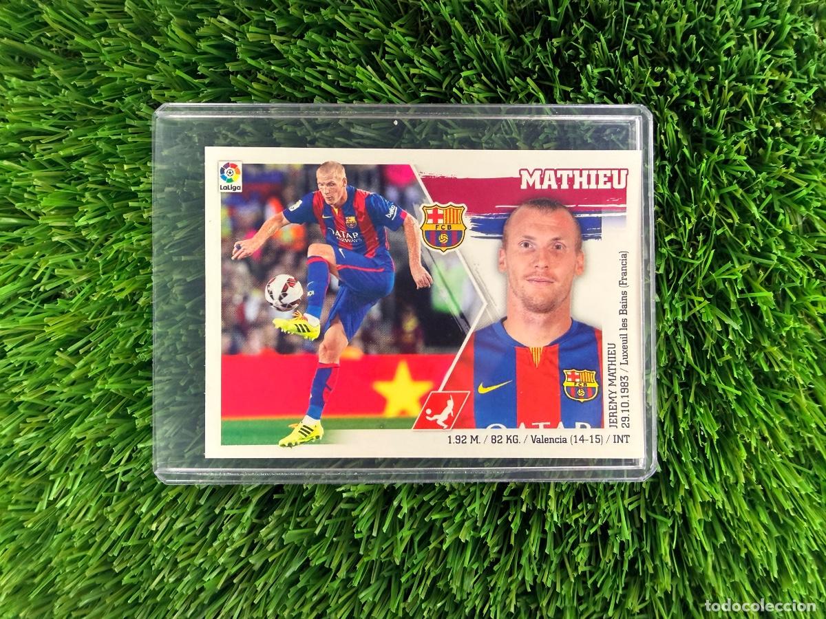Cromos de f&uacute;tbol: N&ordm; 10 Mathieu FC Barcelona Liga Este 15 16