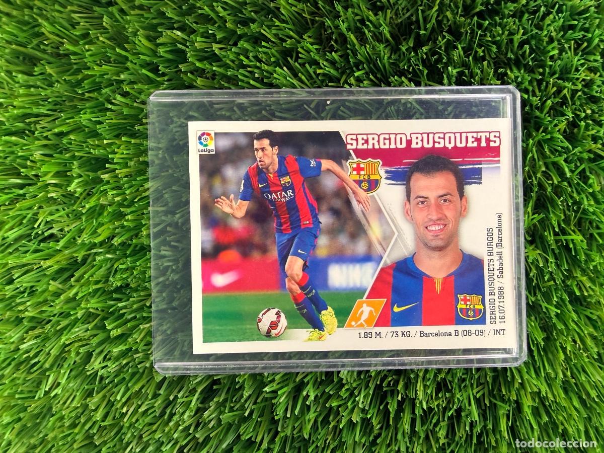 Cromos de f&uacute;tbol: N&ordm; 12 Sergio Busquets FC Barcelona Liga Este 15 16