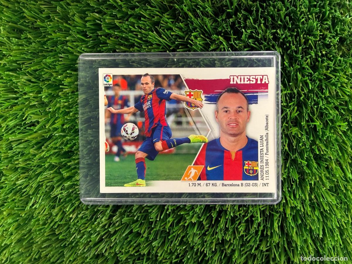 Cromos de f&uacute;tbol: N&ordm; 14 Iniesta FC Barcelona Liga Este 15 16
