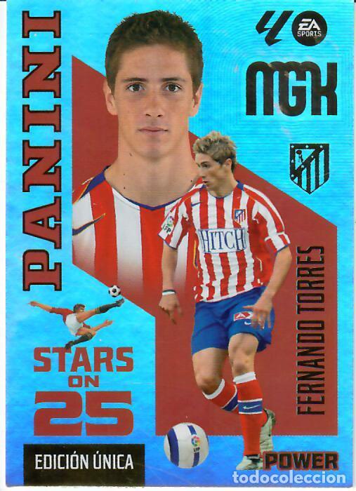 Cromos de f&uacute;tbol: TRADING CARD PANINI MEGACRACKS 26 27 - MGK 432 P - STARS ON 25 - FERNANDO TORRES ATL&Eacute;TICO ED. &Uacute;NICA