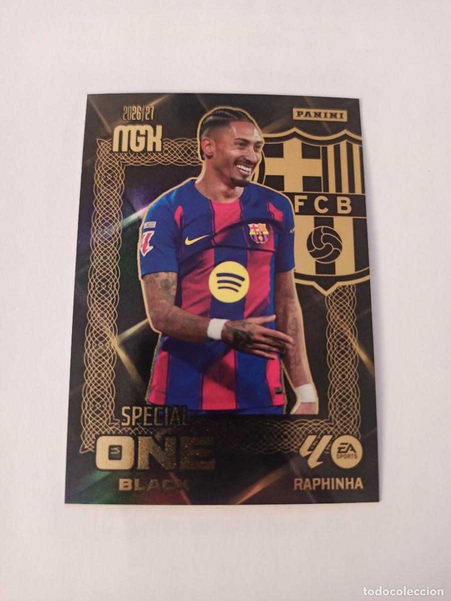 Cromos de f&uacute;tbol: Raphinha - Barcelona - SPECIAL ONE BLACK - MEGACRACKS 2026 2027 - 26 27 MGK