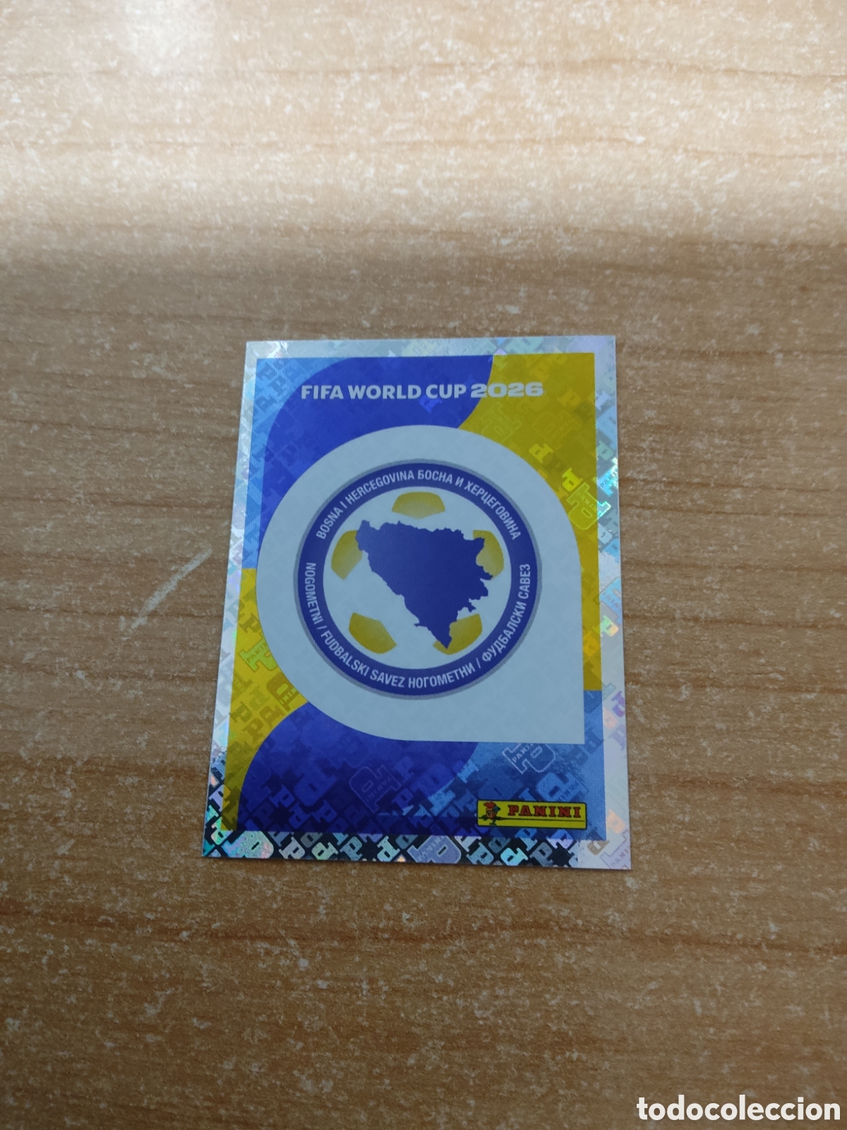 Cromos de f&uacute;tbol: 1 ESCUDO BOSNIA Y HERZEGOVINA FIFA WORLD CUP 2026