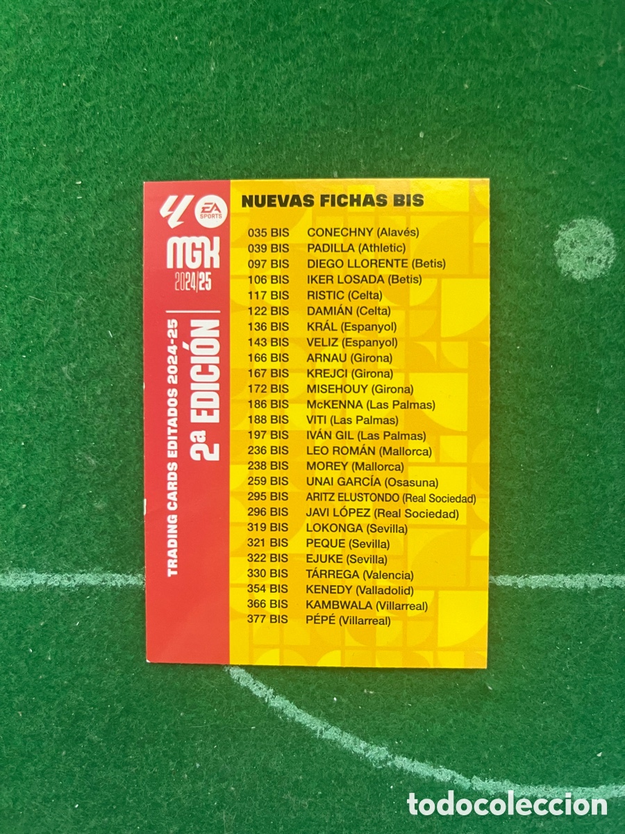 Cromos de f&uacute;tbol: 2&ordf; EDICI&Oacute;N NUEVAS FICHAS BIS NUEVOS FICHAJES MEGACRACKS 2023 2024 PANINI &Iacute;NDICE