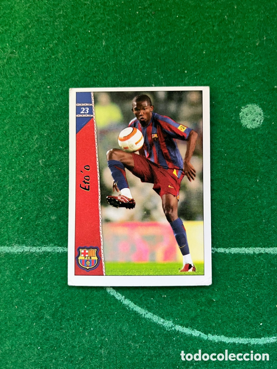Football Stickers: 23 ETOO BARCELONA LAS FICHAS DE LA LIGA 2006 2007 MUNDICROMO
