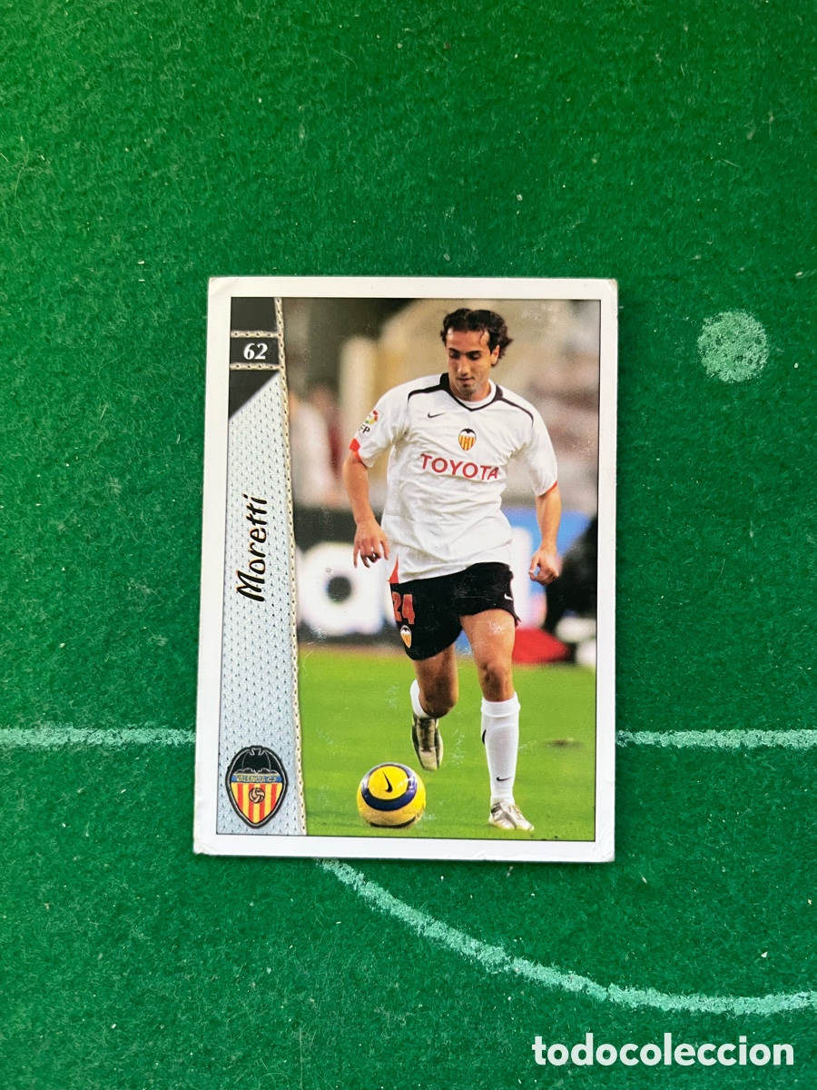Cromos de f&uacute;tbol: 62 MORETTI VALENCIA LAS FICHAS DE LA LIGA 2006 2007 MUNDICROMO