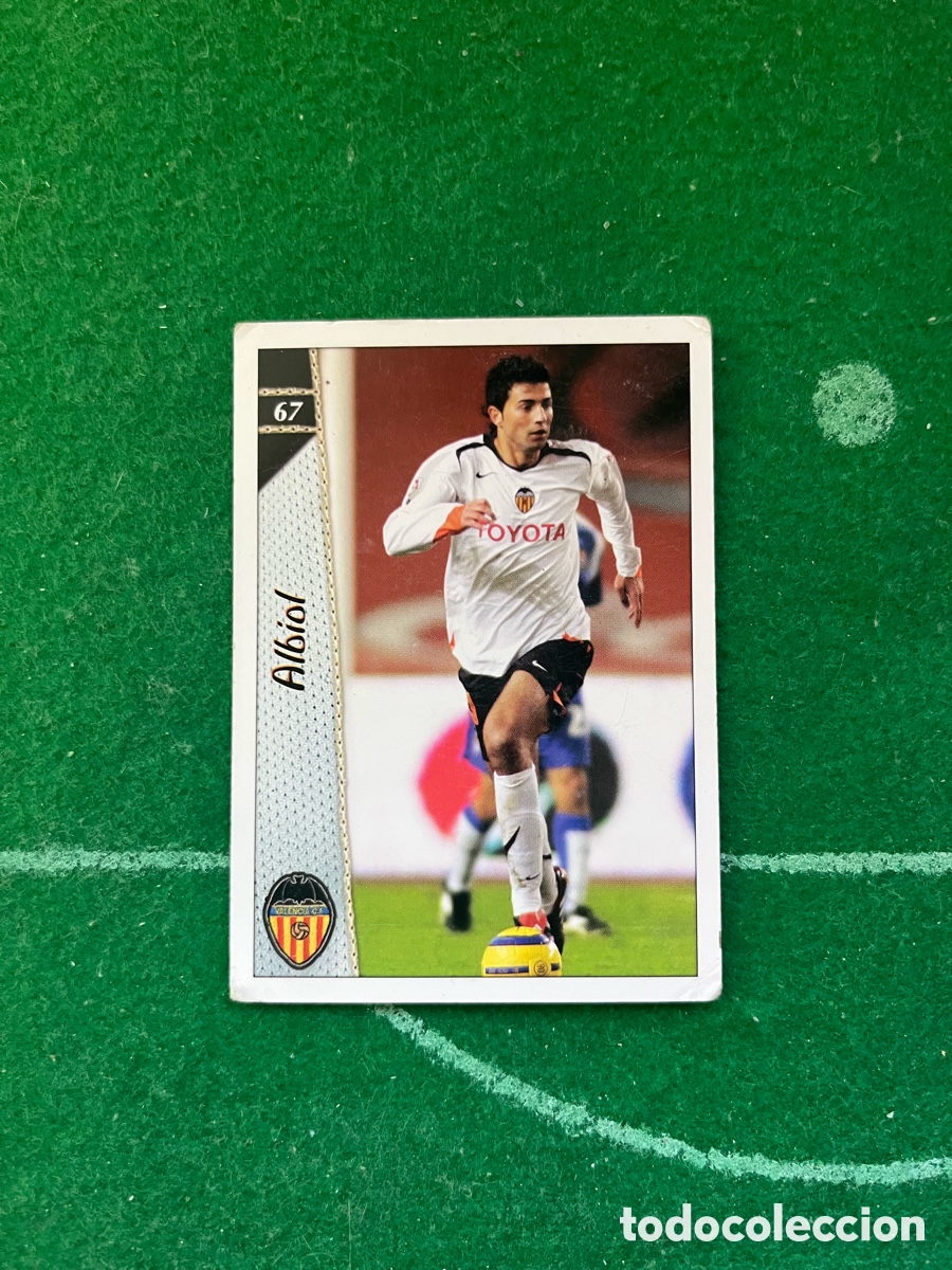Cromos de f&uacute;tbol: 67 ALBIOL VALENCIA LAS FICHAS DE LA LIGA 2006 2007 MUNDICROMO