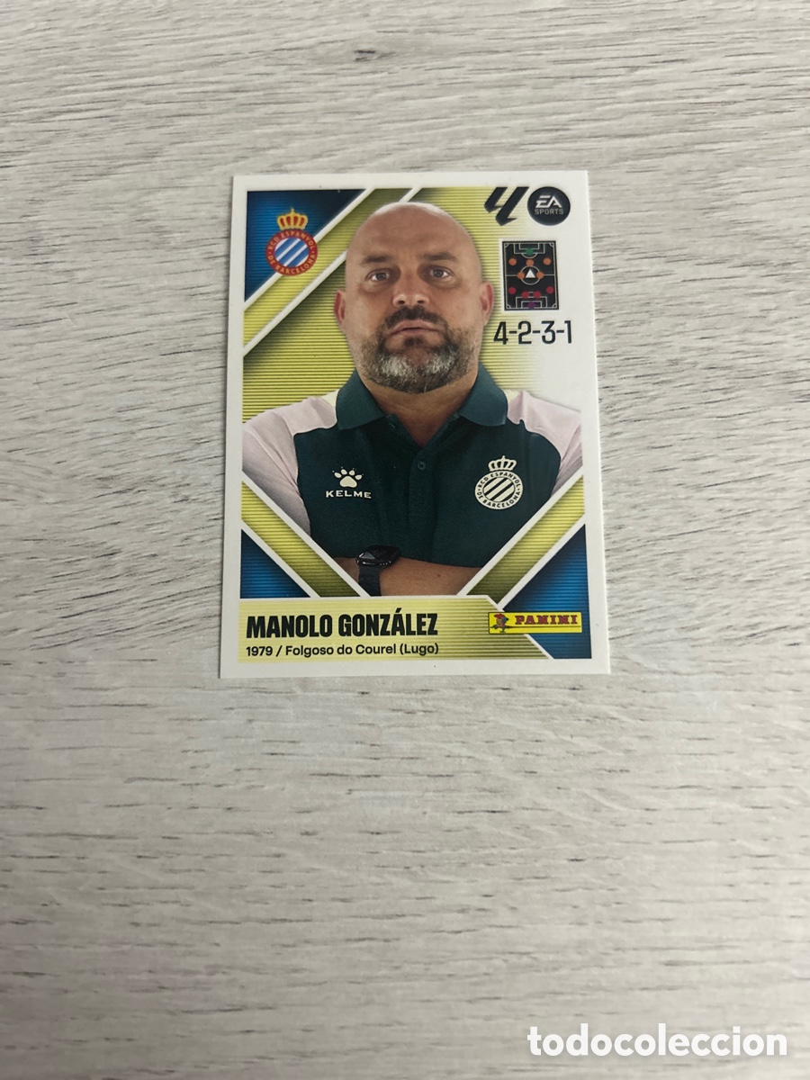 Cromos de f&uacute;tbol: Manolo Gonz&aacute;lez 2 Entrenador Espanyol Liga Este 2026/27 26-27 Panini