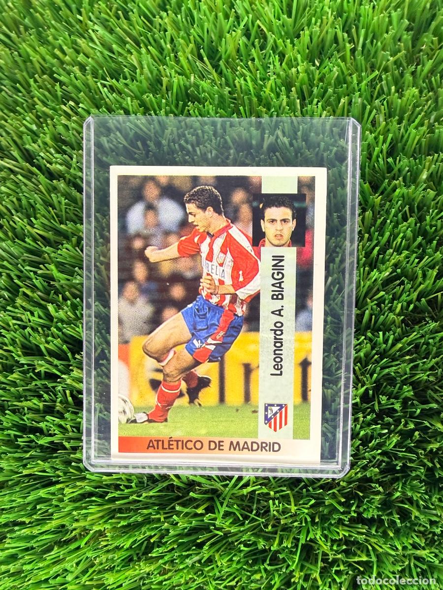 Football Stickers: N&ordm; 13 Leonardo &Aacute;ngel Biagini Atl&eacute;tico de Madrid Liga 96 97