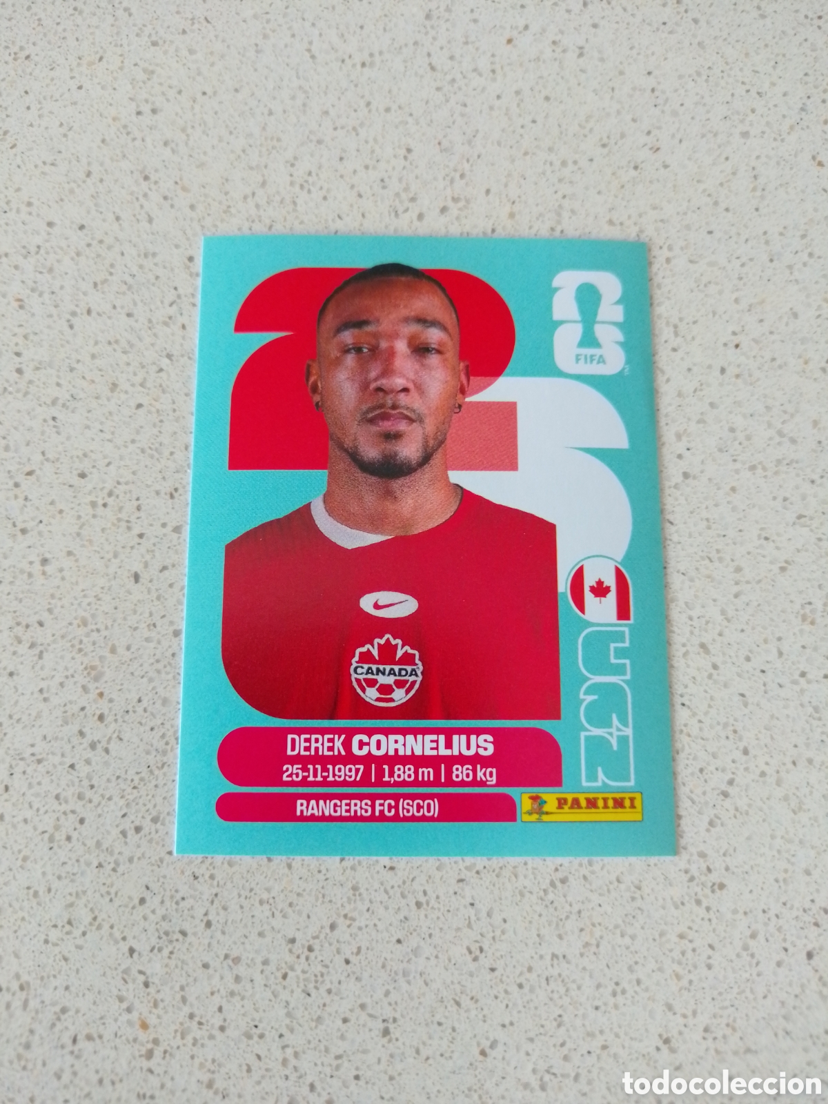 Cromos de f&uacute;tbol: CROMO NUMERO 7 CORNELIUS CANADA. MUNDIAL 2026. PANINI.