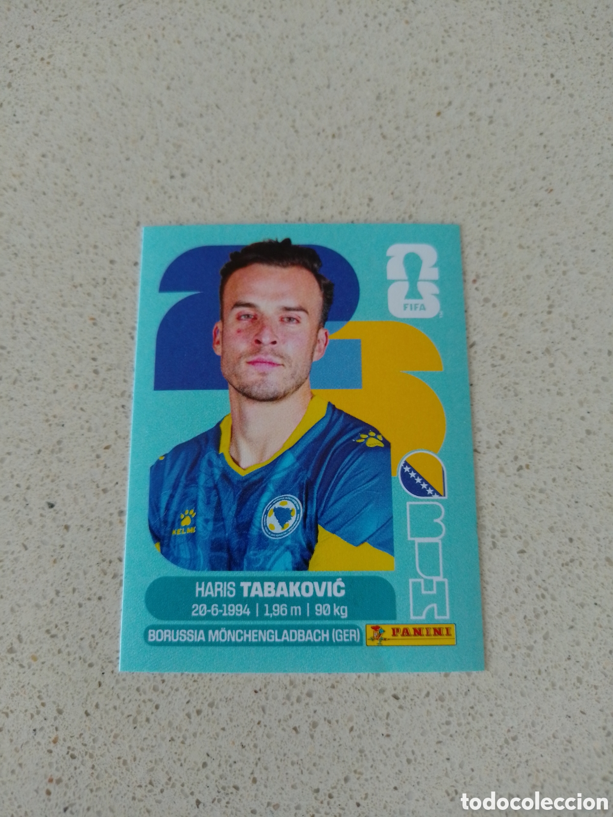 Cromos de f&uacute;tbol: CROMO NUMERO 20 TABAKOVIC BOSNIA HEZERGOVINA. MUNDIAL 2026. PANINI.