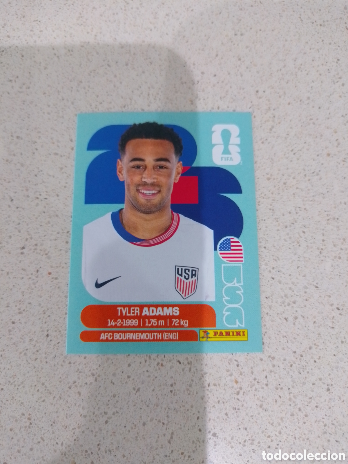 Cromos de f&uacute;tbol: CROMO NUMERO 8 ADAMS USA. MUNDIAL 2026. PANINI.