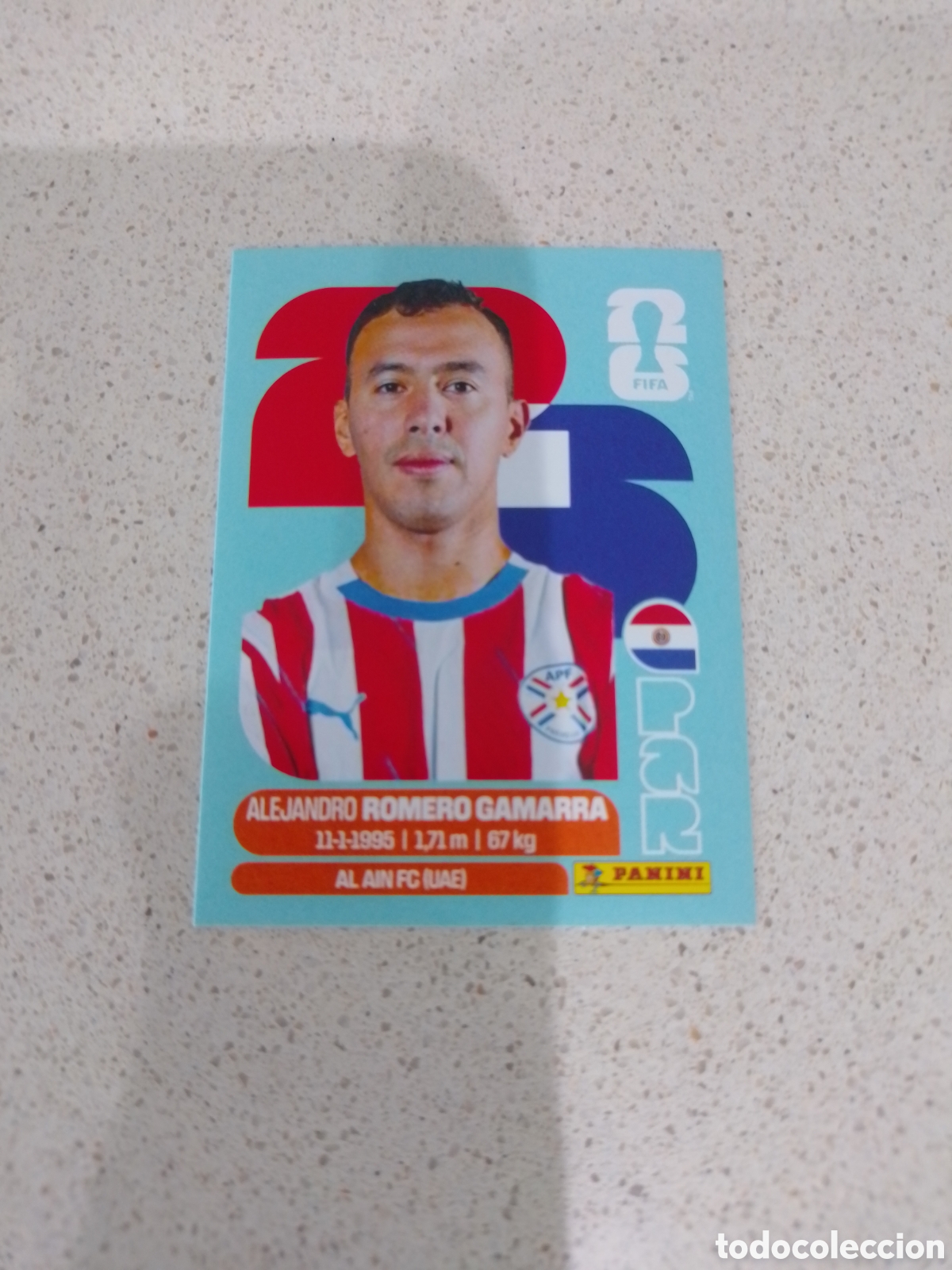 Cromos de f&uacute;tbol: CROMO NUMERO 16 ROMERO GAMARRA PARAGUAY. MUNDIAL 2026. PANINI.