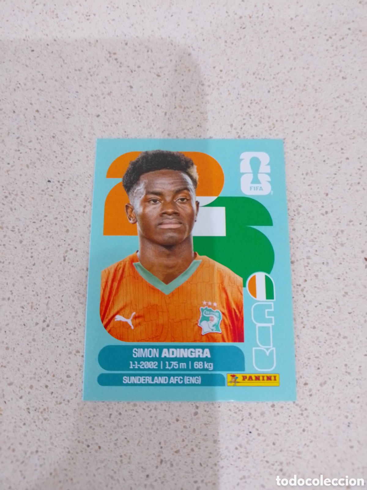 Cromos de f&uacute;tbol: CROMO NUMERO 17 ADINGRA COSTA DE MARFIL. MUNDIAL 2026. PANINI.