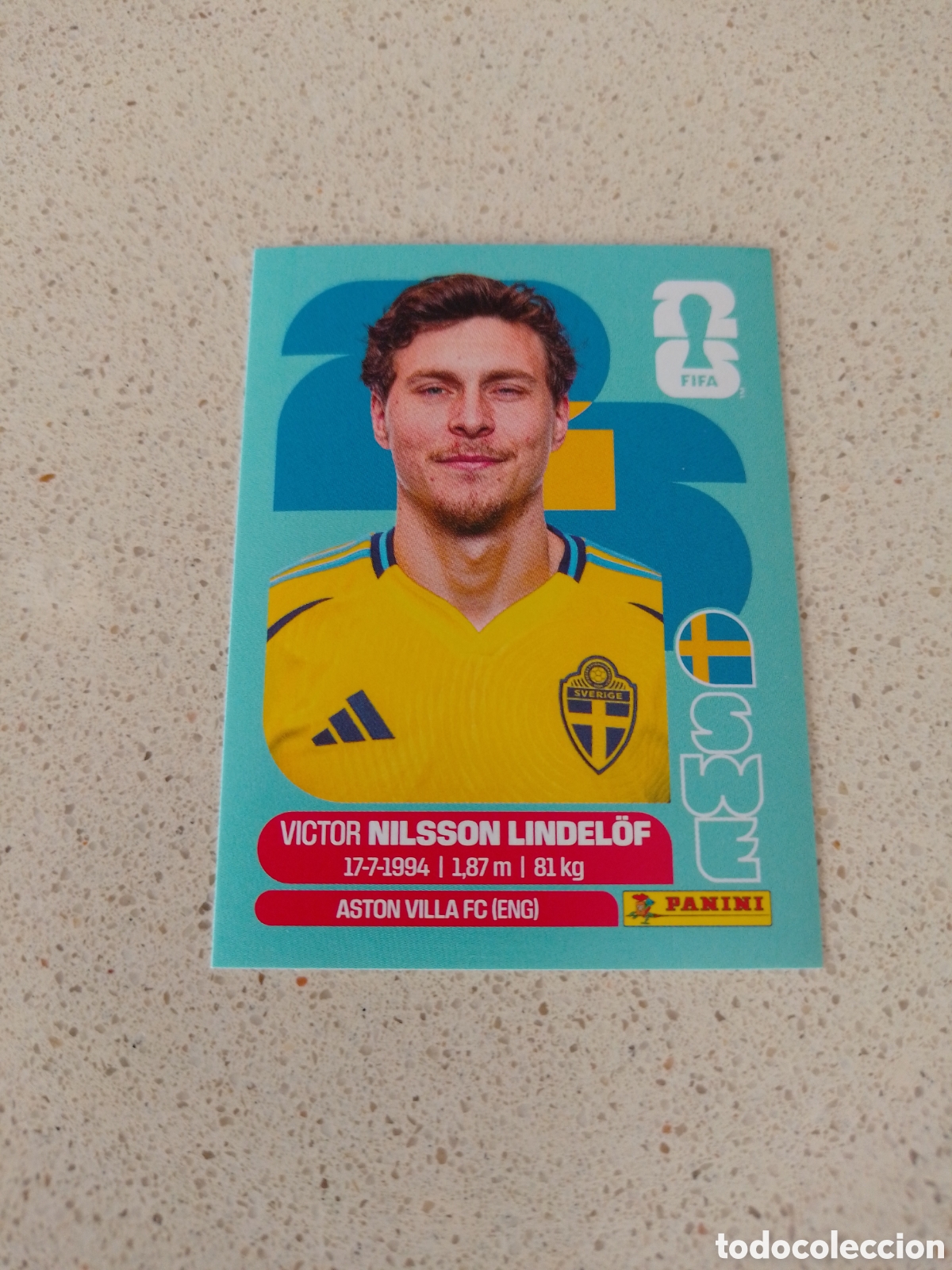 Cromos de f&uacute;tbol: CROMO NUMERO 6 LINDEL&Ouml;F SUECIA. MUNDIAL 2026. PANINI.