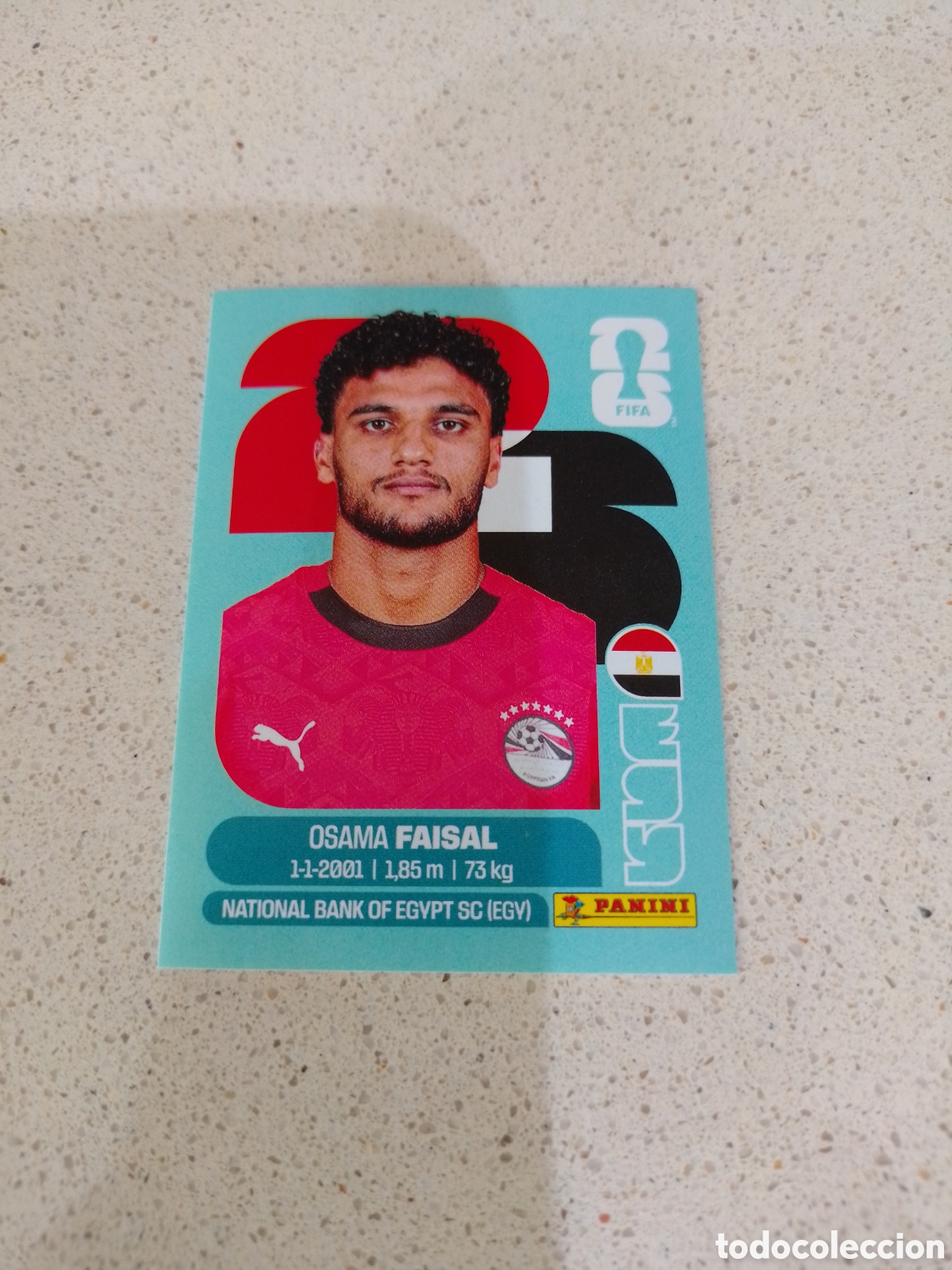 Cromos de f&uacute;tbol: CROMO NUMERO 16 FAISAL EGIPTO. MUNDIAL 2026. PANINI.