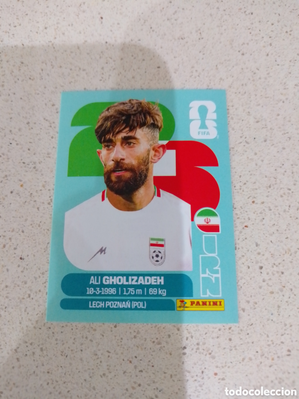 Cromos de f&uacute;tbol: CROMO NUMERO 20 GHOLIZADEH IRAN. MUNDIAL 2026. PANINI.