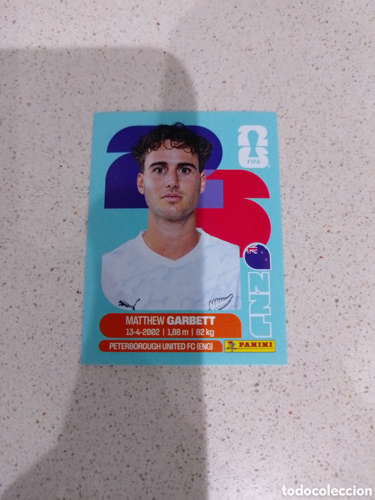 Cromos de f&uacute;tbol: CROMO NUMERO 14 GARBETT NUEVA ZELANDA. MUNDIAL 2026. PANINI.