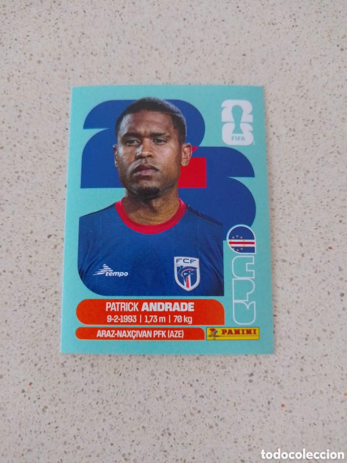 Cromos de f&uacute;tbol: CROMO NUMERO 11 ANDRADE CABO VERDE . MUNDIAL 2026. PANINI.