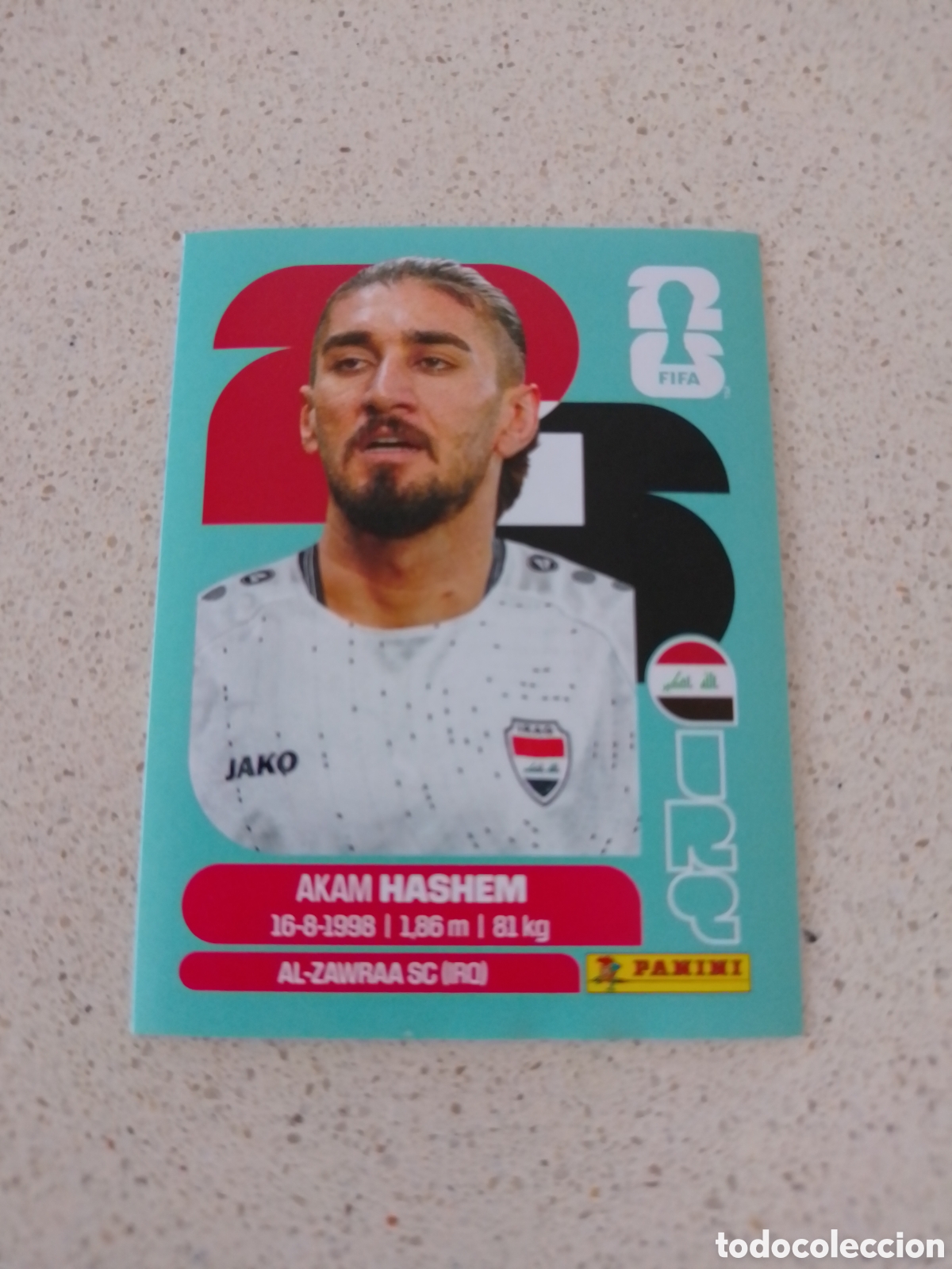 Cromos de f&uacute;tbol: CROMO NUMERO 5 HASHEM IRAQ. MUNDIAL 2026. PANINI.