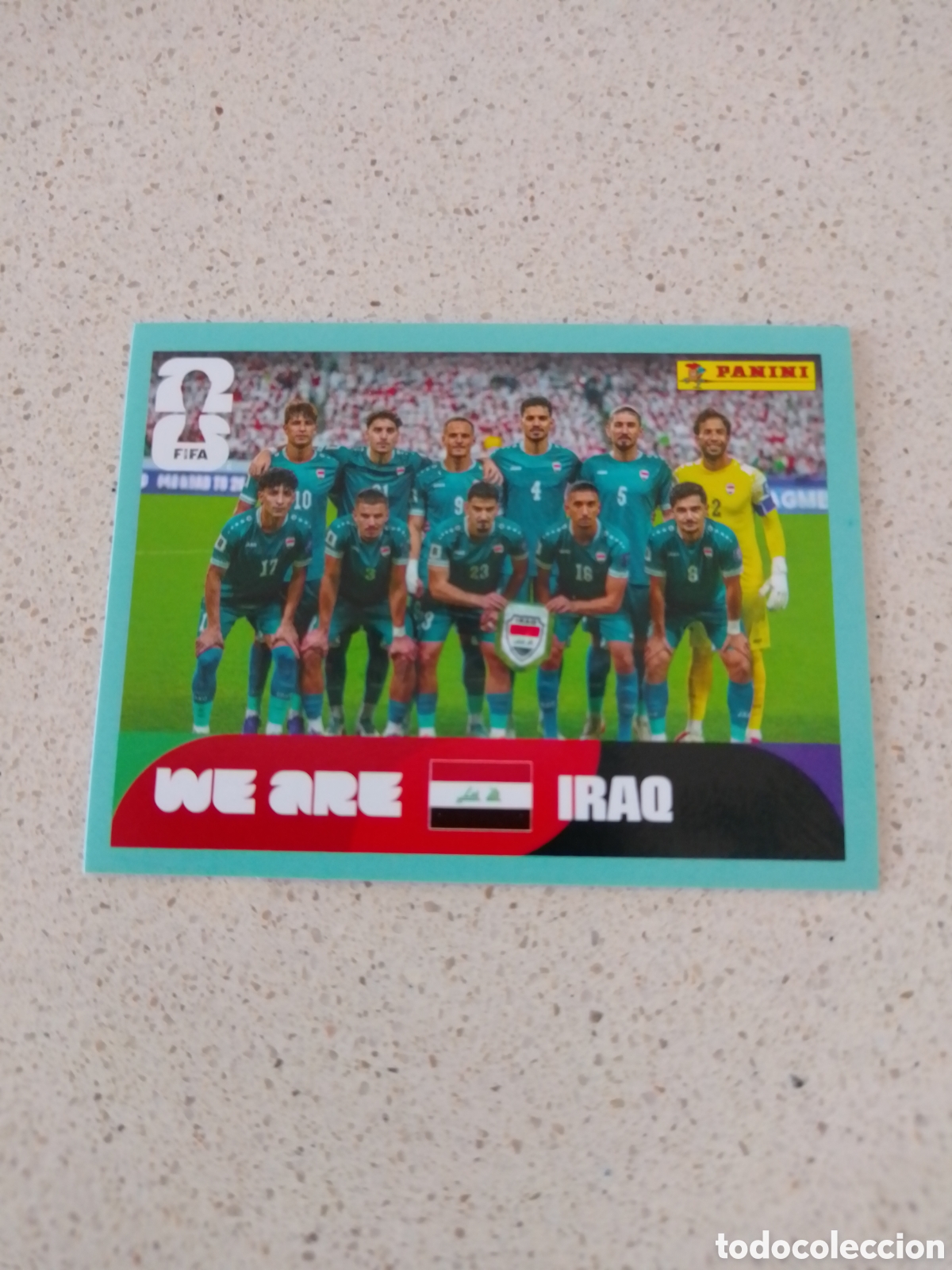 Cromos de f&uacute;tbol: CROMO NUMERO 13 SELECCION IRAQ. MUNDIAL 2026. PANINI.