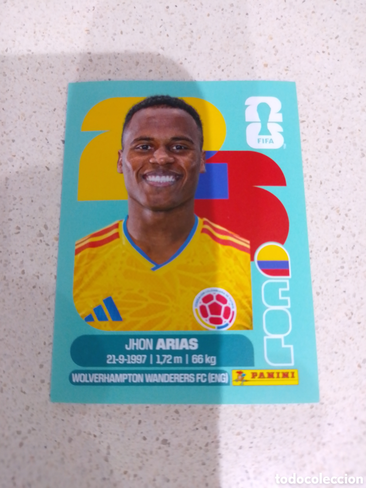 Cromos de f&uacute;tbol: CROMO N&Uacute;MERO 17 ARIAS COLOMBIA . MUNDIAL 2026. PANINI.