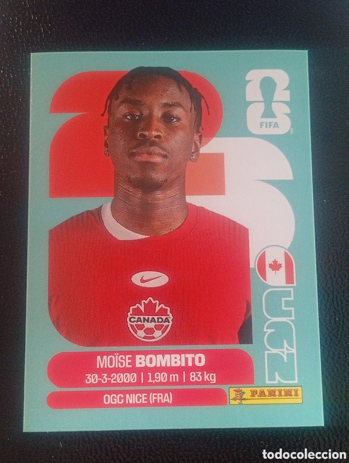 Cromos de f&uacute;tbol: CAN 8 BOMBITO CANADA MUNDIAL F&Uacute;TBOL 2026 FIFA WORLD CUP PANINI CROMO STICKER CAN8