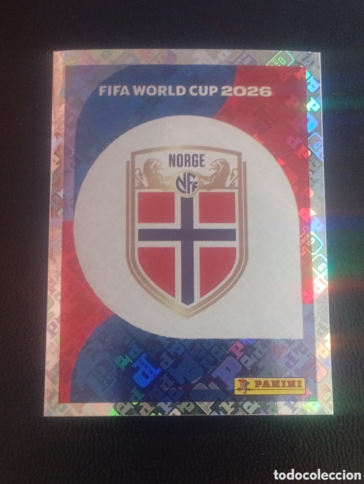 Cromos de f&uacute;tbol: NOR 1 escudo NORUEGA MUNDIAL F&Uacute;TBOL 2026 FIFA WORLD CUP PANINI CROMO STICKER NOR1