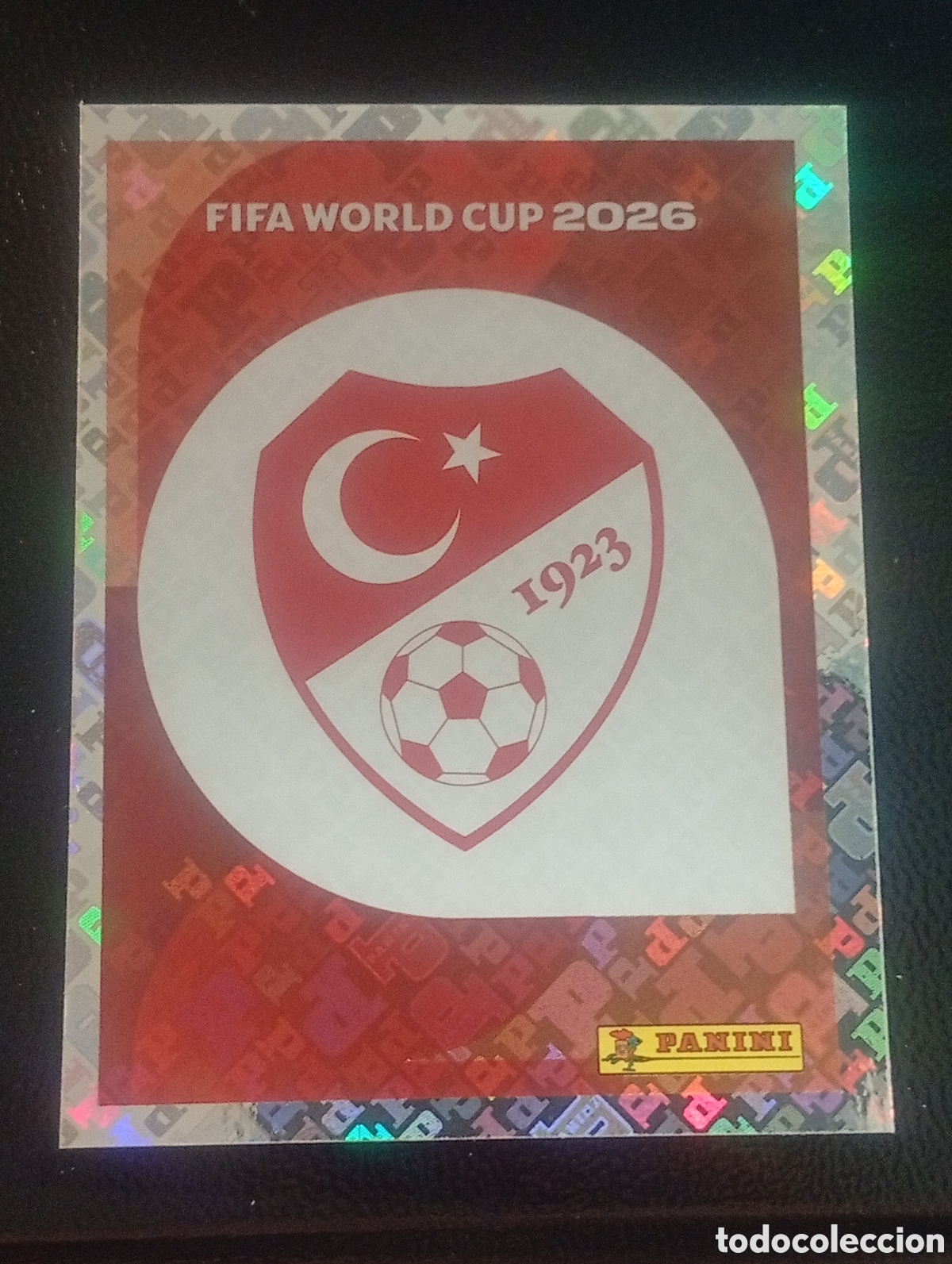 Cromos de f&uacute;tbol: TUR 1 escudo TURQUIA TURKIA MUNDIAL F&Uacute;TBOL 2026 FIFA WORLD CUP PANINI CROMO STICKER TUR1
