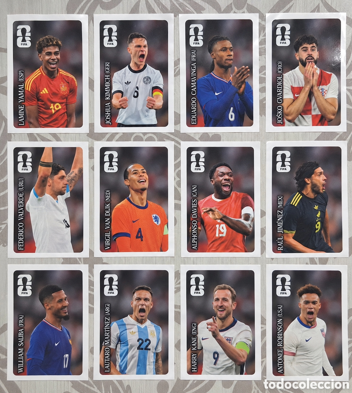 Cromos de f&uacute;tbol: LOTE COMPLETO 12 CROMOS - COCA COLA - STICKER MUNDIAL 2026 PANINI FIFA WORLD CUP 26.