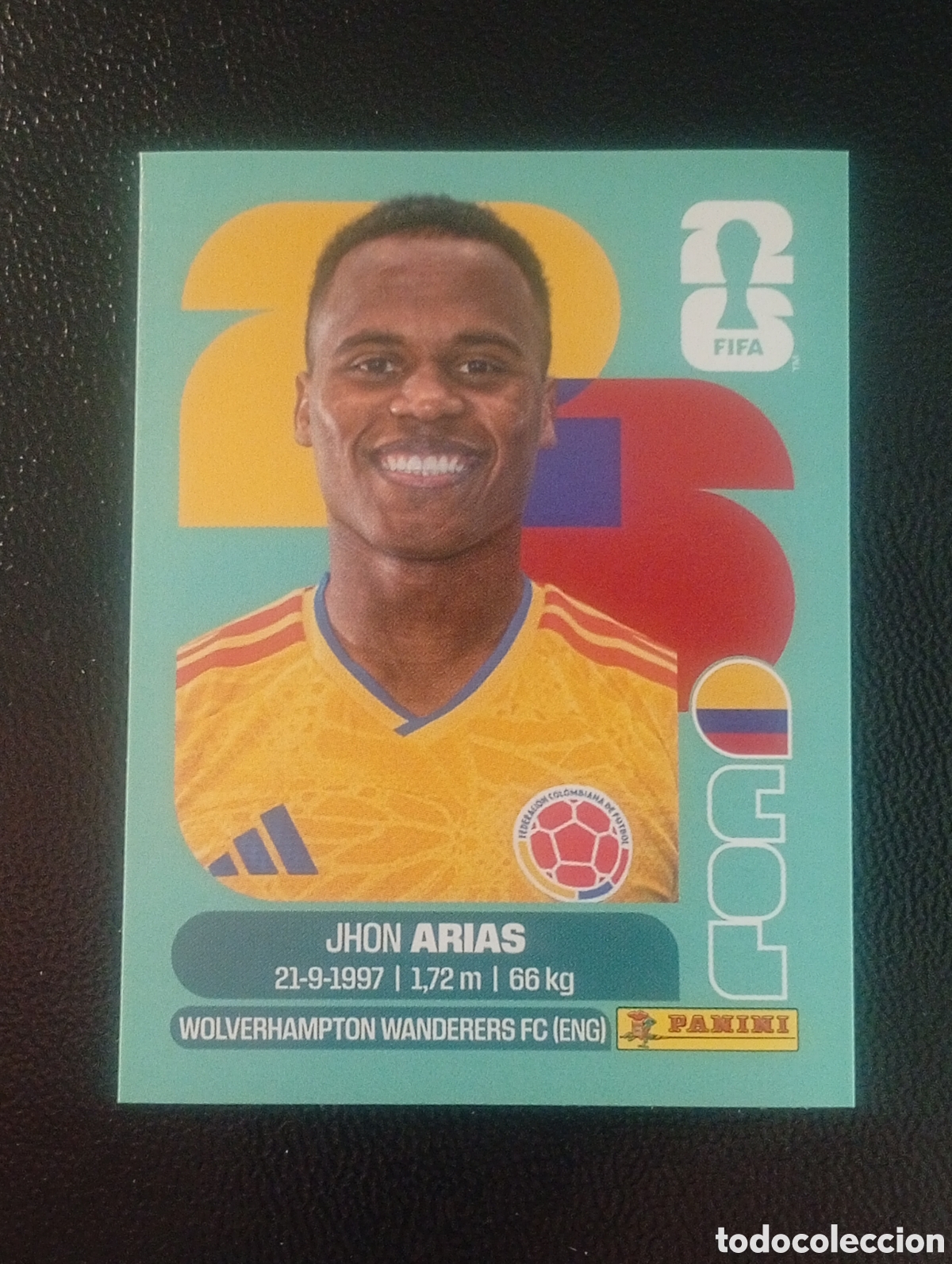 Cromos de f&uacute;tbol: COL 17 JHON ARIAS COLOMBIA MUNDIAL F&Uacute;TBOL 2026 FIFA WORLD CUP PANINI CROMO STICKER COL17